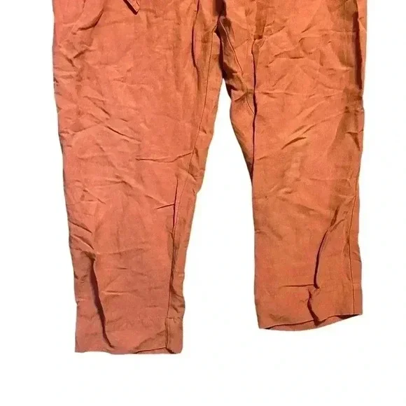 Madewell Rust Paperbag Waist Trousers - Picture 3 of 6